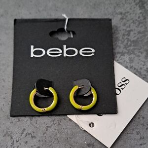 Bebe Lime Green Hoop Earrings